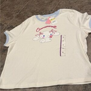 🍐Cinnamoroll Women's White and Blue Top